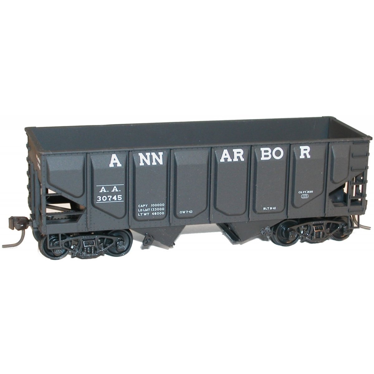 55-Ton Panel-Side 2-Bay Hopper - Kit - Ann Arbor - H0 - Walthers 112-28091