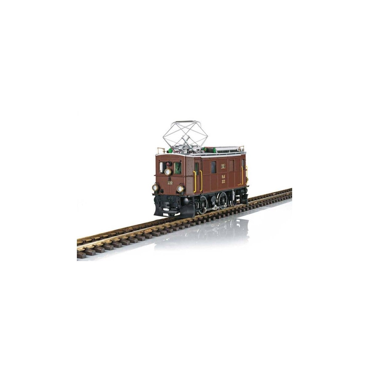 Class Ge 2/4 Electric - Sound and DCC -- Rhaetian Railroad RhB 222 (Era VI, brown, silver, black), G, LGB 24451