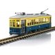 2-Truck Streetcar - Sound and DCC -- San Francisco Municipal Railway 130 (yellow, blue), G, LGB 20384