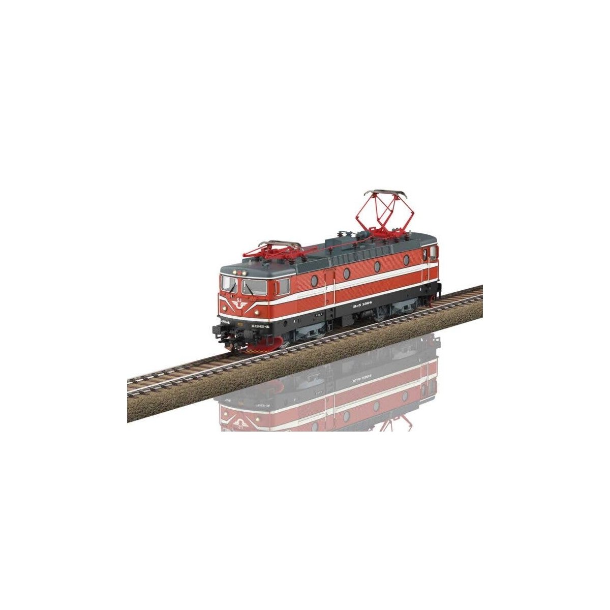 Class Rc 5 Electric - Sound and DCC -- Swedish State Railways SJ (Era V 1990, red, white, gray), HO, Trix 25281
