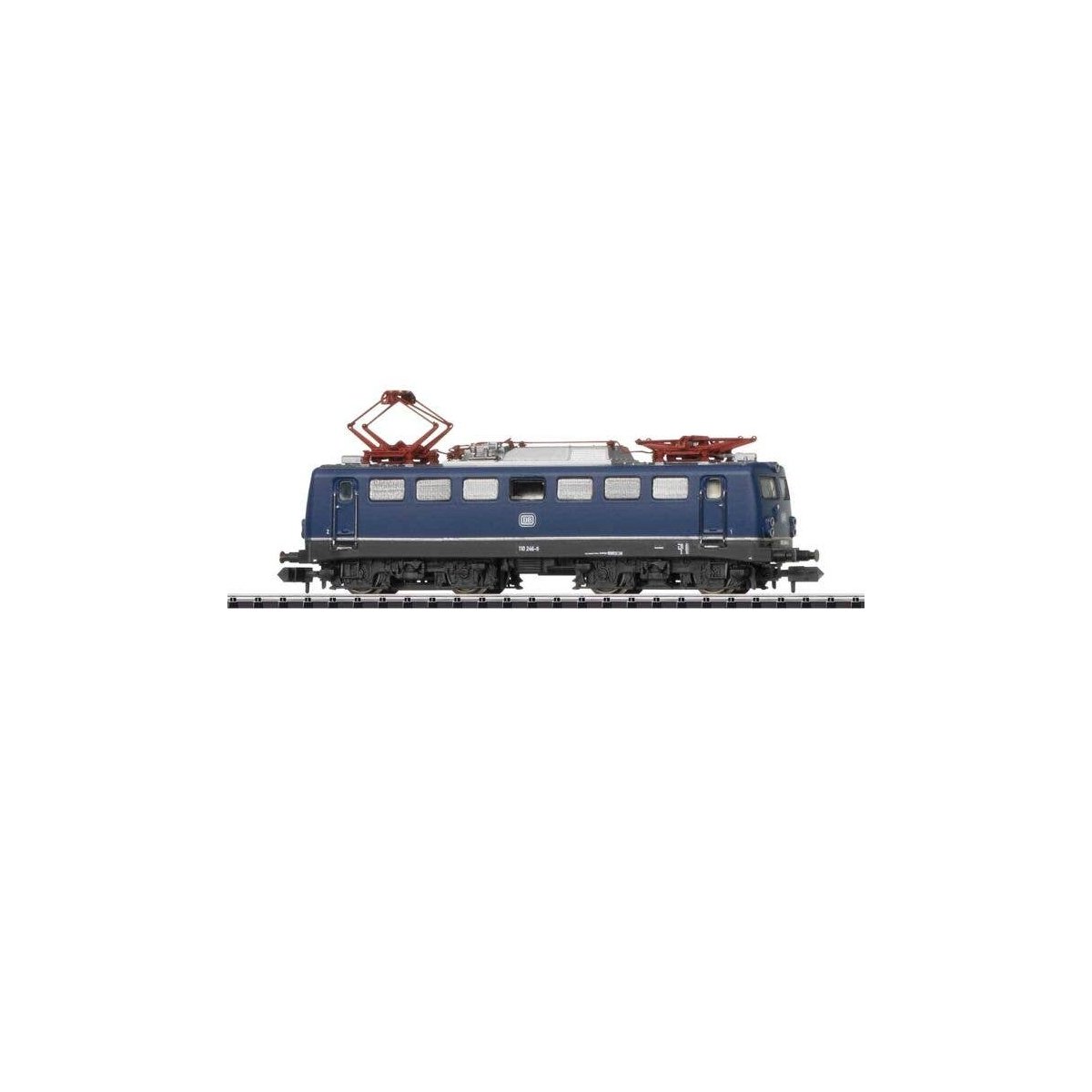 Class 110 Electric - Sound and DCC - Minitrix -- German Federal Railway 110 246-6 (Era IV 1988, blue, black), N, Trix 16109