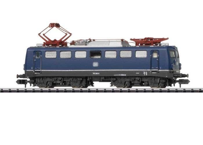 Class 110 Electric - Sound and DCC - Minitrix -- German Federal Railway 110 246-6 (Era IV 1988, blue, black), N, Trix 16109