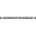 Budd M3 Electric 2-Railcar Set - Sound and DCC -- Long Island/MTA 9837, 9838 (blue stripe scheme, silver, blue), HO, Rapido Trai