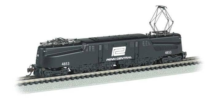 GG1 Electric w/Sound & DCC -- Penn Central 4853 (black, Large Logo), N, Bachmann Industries 65355