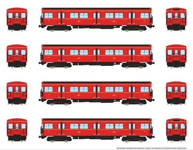 Toronto G-Class Subway A-B-B-A Set - Standard DC -- Toronto Transit Commission 5016, 5217, 5216, 5017, HO, Rapido Trains Inc 206
