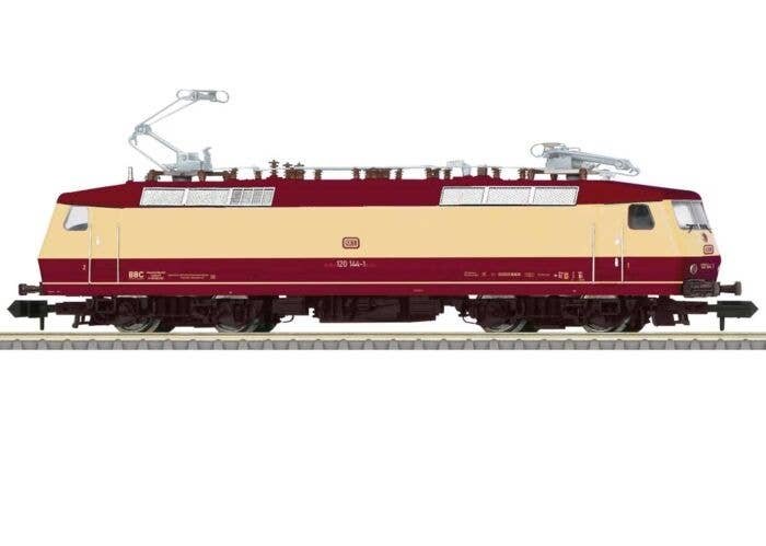 Class 120.2 Electric - Sound and DCC - Minitrix -- Schlunss Railroad Logistics SEL 120 144-1 (Era VI 2023, ivory, red), N, Trix 