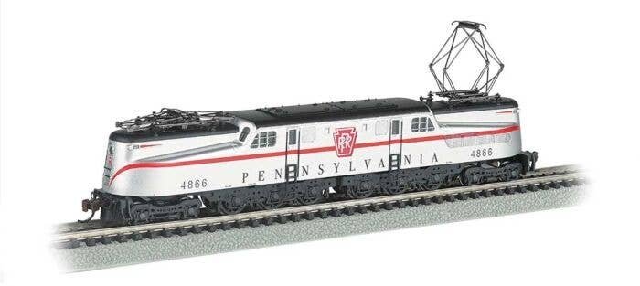 GG1 Electric - Standard DC -- Pennsylvania Railroad 4866 (Congressional, silver, red, black), N, Bachmann Industries 65254