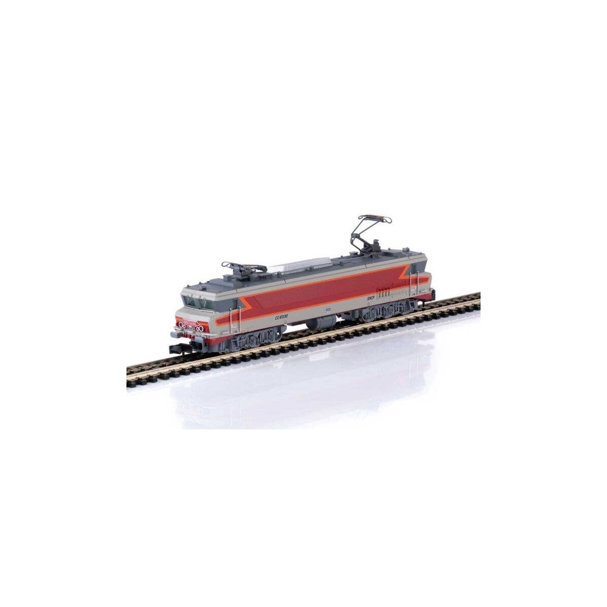 Class CC 6500 Electric - Sound and DCC - Minitrix -- French State Railways SNCF (Era IV 1970, gray, red, orange), N, Trix 16612