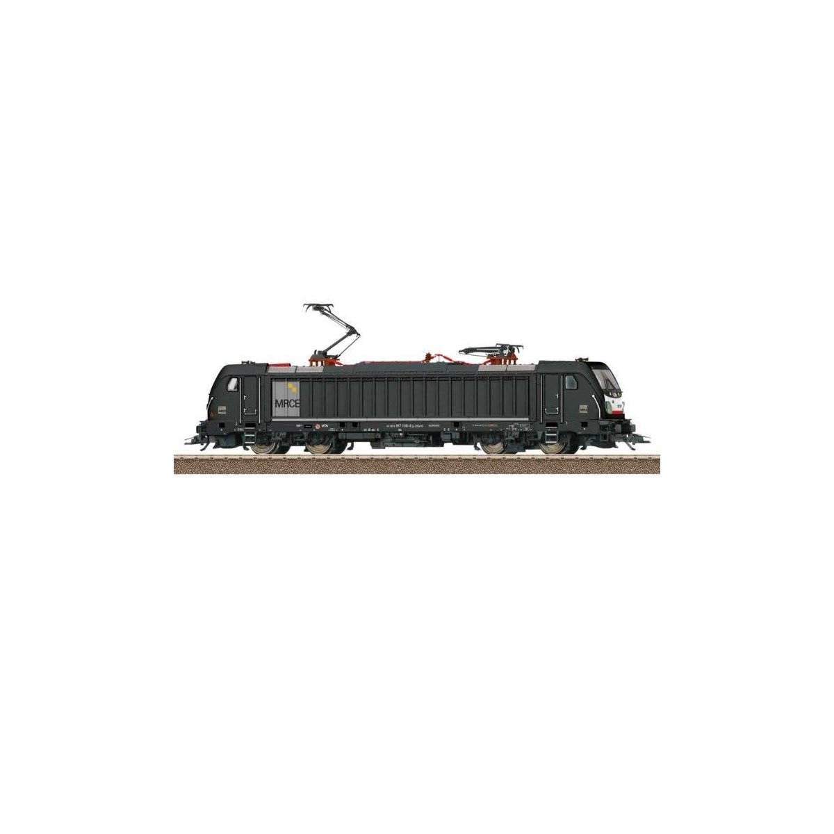 Bombardier Traxx Class 187 Electric - Sound and DCC -- MRCE 187 108-6 (Era VI 2022, black, gray), HO, Trix 22618