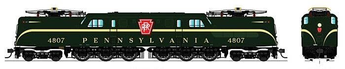 GG1 Electric w/Sound & DCC - Paragon3 -- Pennsylvania Railroad 4807 (Brunswick Green, Broad Stripe, Buff Roman), N, Broadway Lim