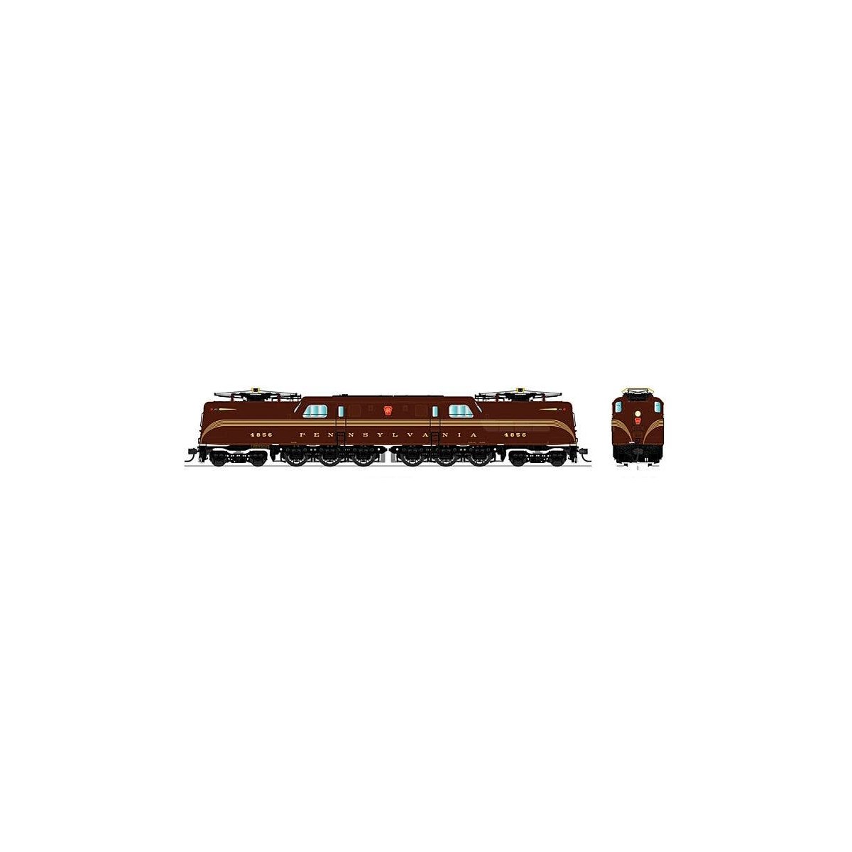 GG1 Electric w/Sound & DCC - Paragon3 -- Pennsylvania Railroad 4857 (Tuscan, 5-Stripe, Buff Roman Lettering), N, Broadway Limite