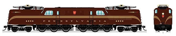 GG1 Electric w/Sound & DCC - Paragon3 -- Pennsylvania Railroad 4857 (Tuscan, 5-Stripe, Buff Roman Lettering), N, Broadway Limite