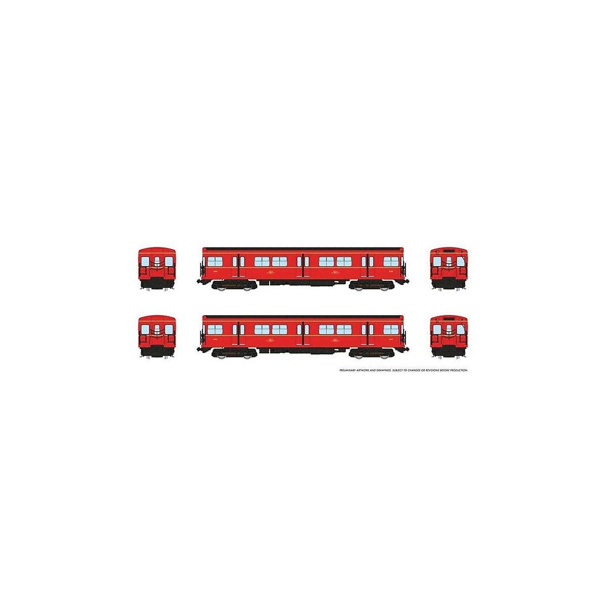 Toronto G-Class Subway A-B Set - Standard DC -- Toronto Transit Commission 5098, 5099, HO, Rapido Trains Inc 206003