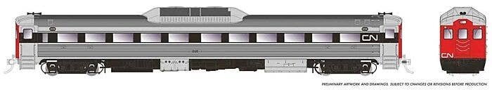 Budd RDC-1 Phase 1c - Sound and DCC -- Canadian National 6109 (stainless, black, red, white, Noodle Logo), HO, Rapido Trains Inc