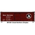 36' Double-Sheathed Wood Boxcar w/Steel Roof - Ends - Straight Underframe - Ki - Great Northern - H0 - Accurail Inc 81581