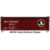 36' Double-Sheathed Wood Boxcar w/Steel Roof - Ends - Straight Underframe - Ki - Great Northern - H0 - Accurail Inc 81581