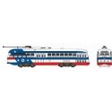 Kansas City-Style Post-War PCC Streetcar w/LokSound & DCC - Executive Line -- Bicentennial Scheme - Pennsylvania 2288 (white, bl
