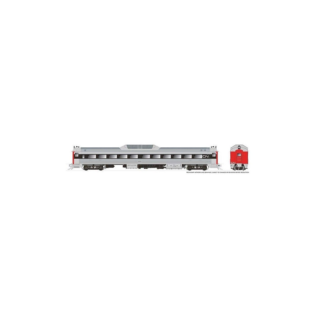Budd RDC-9 - Sound and DCC -- Canadian National 6002 (stainless, black, red, white, Noodle Logo), HO, Rapido Trains Inc 16812