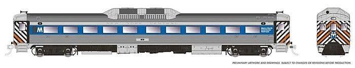 Budd RDC-1 Phase 1b - Sound and DCC -- Metro-North 53 (stainless, blue, red, white, black), HO, Rapido Trains Inc 16821