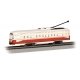 PCC Streetcar - Standard DC -- Painted, Unlettered (red, cream), HO, Bachmann Industries 60514