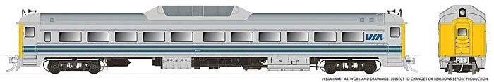 Budd RDC-9 - Sound and DCC -- VIA Rail Canada 6001 (stainless, blue, yellow), HO, Rapido Trains Inc 16841