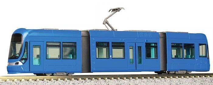 Mightram Modern Articulated Streetcar Light Rail Vehicle - Satandard DC -- Blue, N, Kato USA Inc 148051