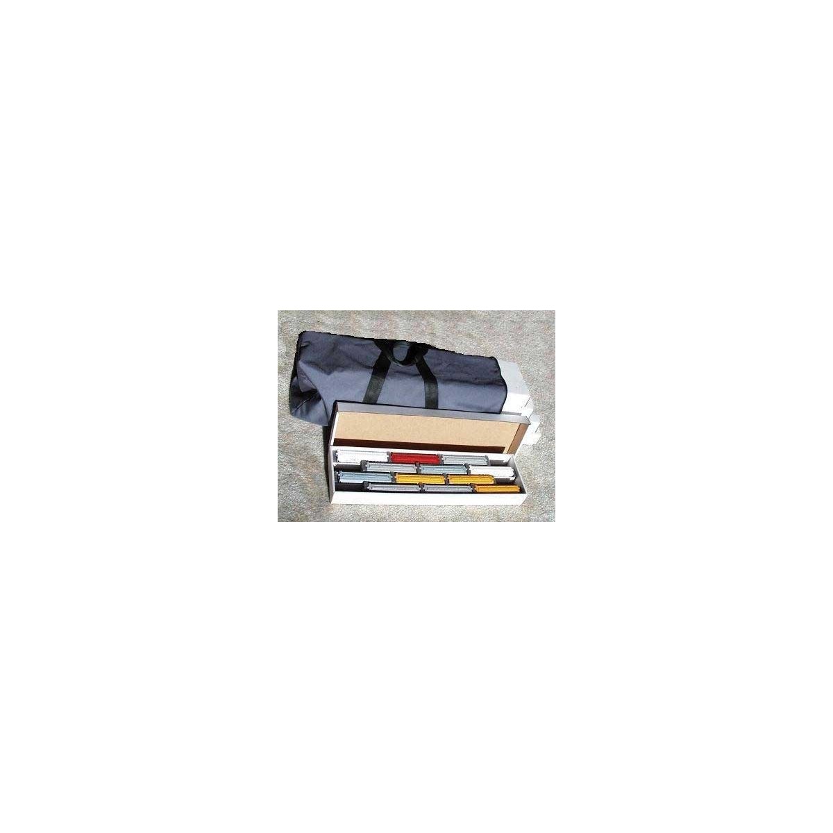 Hobby Tote System w/Nylon Carrying Case - 5 Low-Sided Containers - H0 - Walthers 116-19256