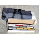 Hobby Tote System w/Nylon Carrying Case - 5 Low-Sided Containers - H0 - A Line Product 19256
