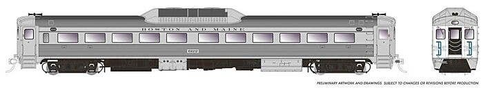 Budd RDC-1 Phase 1c - Standard DC -- Boston & Maine 6203 (McGinnis, stainless, white, blue, black), HO, Rapido Trains Inc 16304