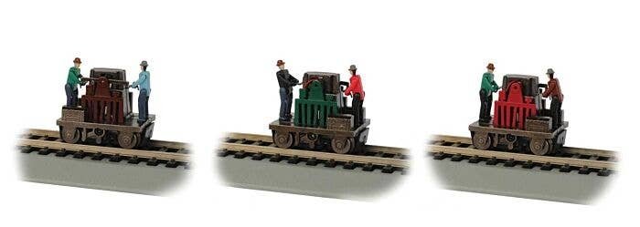 Gandy Dancer Operating Handcar - Standard DC -- Various Colors, HO, Bachmann Industries 46223