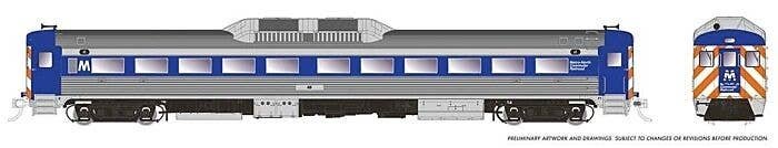 Budd RDC-1 Phase 1b - Standard DC -- Metro-North 56 (stainless, blue, red, black), HO, Rapido Trains Inc 16322