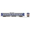 Budd RDC-1 Phase 1b - Standard DC -- Metro-North 65 (stainless, blue, red, black), HO, Rapido Trains Inc 16323