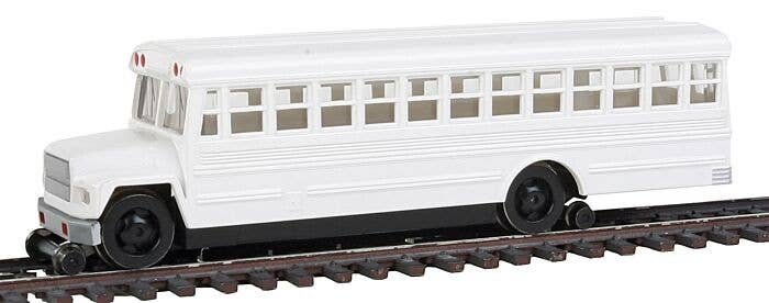 Maintenance-of-Way High Railer Bus - Standard DC -- White, HO, Bachmann Industries 46215