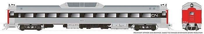 Budd RDC-9 - Standard DC -- Canadian National 6000 (stainless, black, red, white, Noodle Logo), HO, Rapido Trains Inc 16311