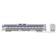 Budd RDC-1 Phase 1b - Standard DC -- Yreka Western 100 (stainless, blue, white), HO, Rapido Trains Inc 16344