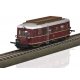 Class VT 88.9 Cvt-34 Diesel `Pig Snout` Rail Car - Sound and DCC -- German Federal Railroad DB VT 88 902 (Era III 1950, red, sil