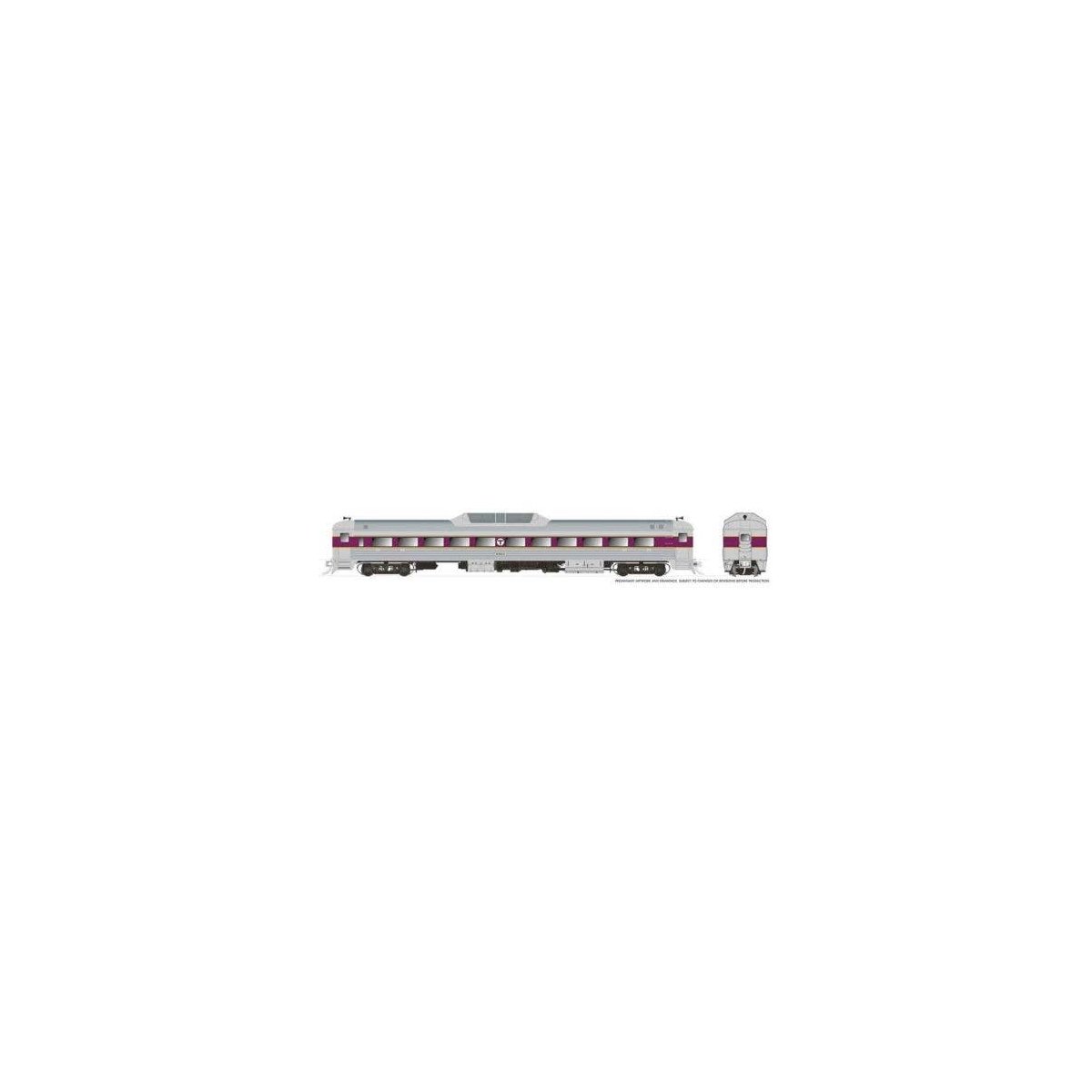 Budd RDC-9 - Sound and DCC -- Massachusetts Bay Transportation Authority MBTA 6926 (stainless, purple), HO, Rapido Trains Inc 16
