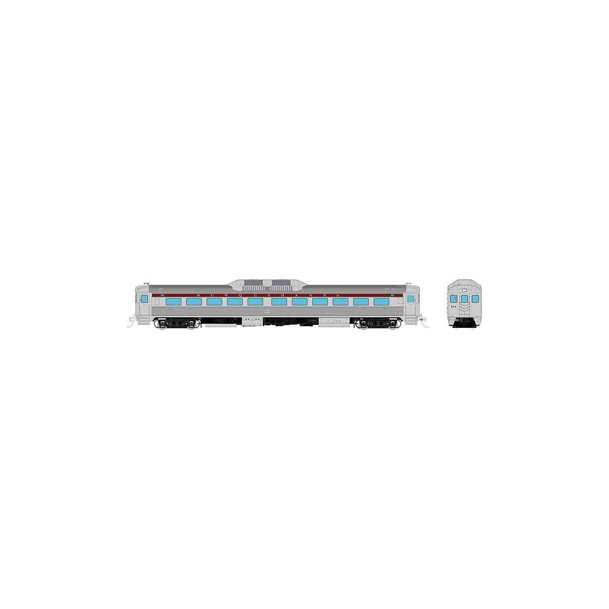 Budd RDC-1 Phase 1a - Sound and DCC -- New York, Susquehanna & Western M5 (stainless, maroon), HO, Rapido Trains Inc 16830