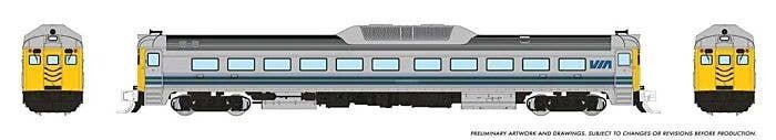 Budd RDC-1 Phase 2 - Sound and DCC -- VIA Rail Canada (Early, silver, blue, yellow), N, Rapido Trains Inc 516513