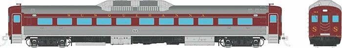 Budd RDC-1 Phase 1b - Standard DC -- New York, Susquehanna & Western M8 (stainless, maroon), HO, Rapido Trains Inc 16332