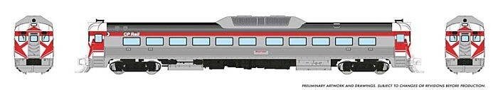 Budd RDC-1 Phase 2 - Sound and DCC -- Canadian Pacific (silver, Action Red), N, Rapido Trains Inc 516507