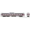 Budd RDC-1 Phase 1c - Standard DC -- Massachusetts Bay Transportation Authority MBTA 6125 (stainless, purple), HO, Rapido Trains