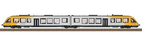 Class 648.2 LINT 41 Diesel Rail Car - Sound and DCC -- Lokalbanen 648 113-2, 648 213-0 (Era VI 2021, white, yellow, gray), HO, T