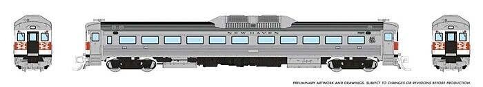 Budd RDC-1 Phase 1 - Standard DC -- New Haven (McGinnis Scheme), N, Rapido Trains Inc 516009