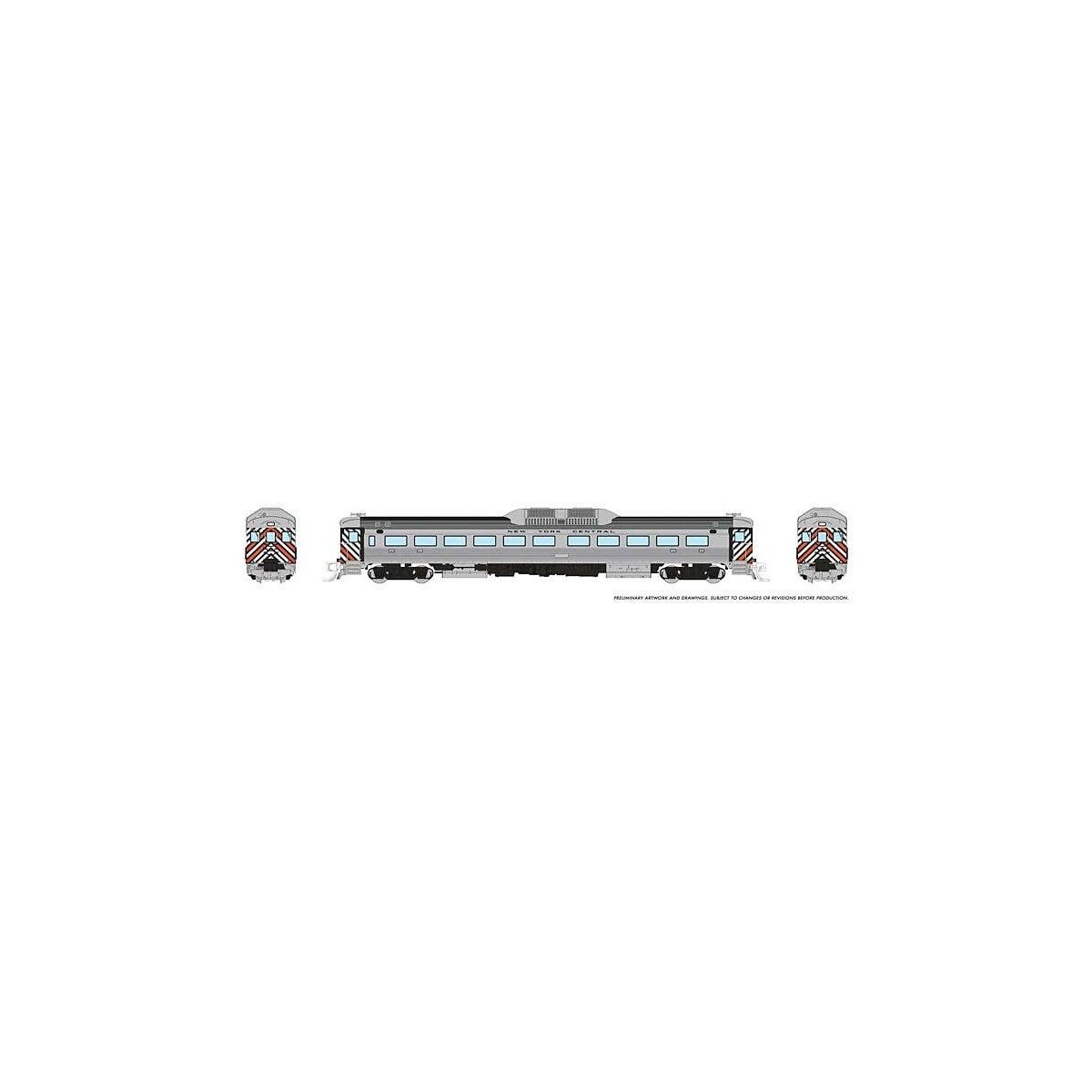Budd RDC-1 Phase 1 - Standard DC -- New York Central (silver with stripes), N, Rapido Trains Inc 516010