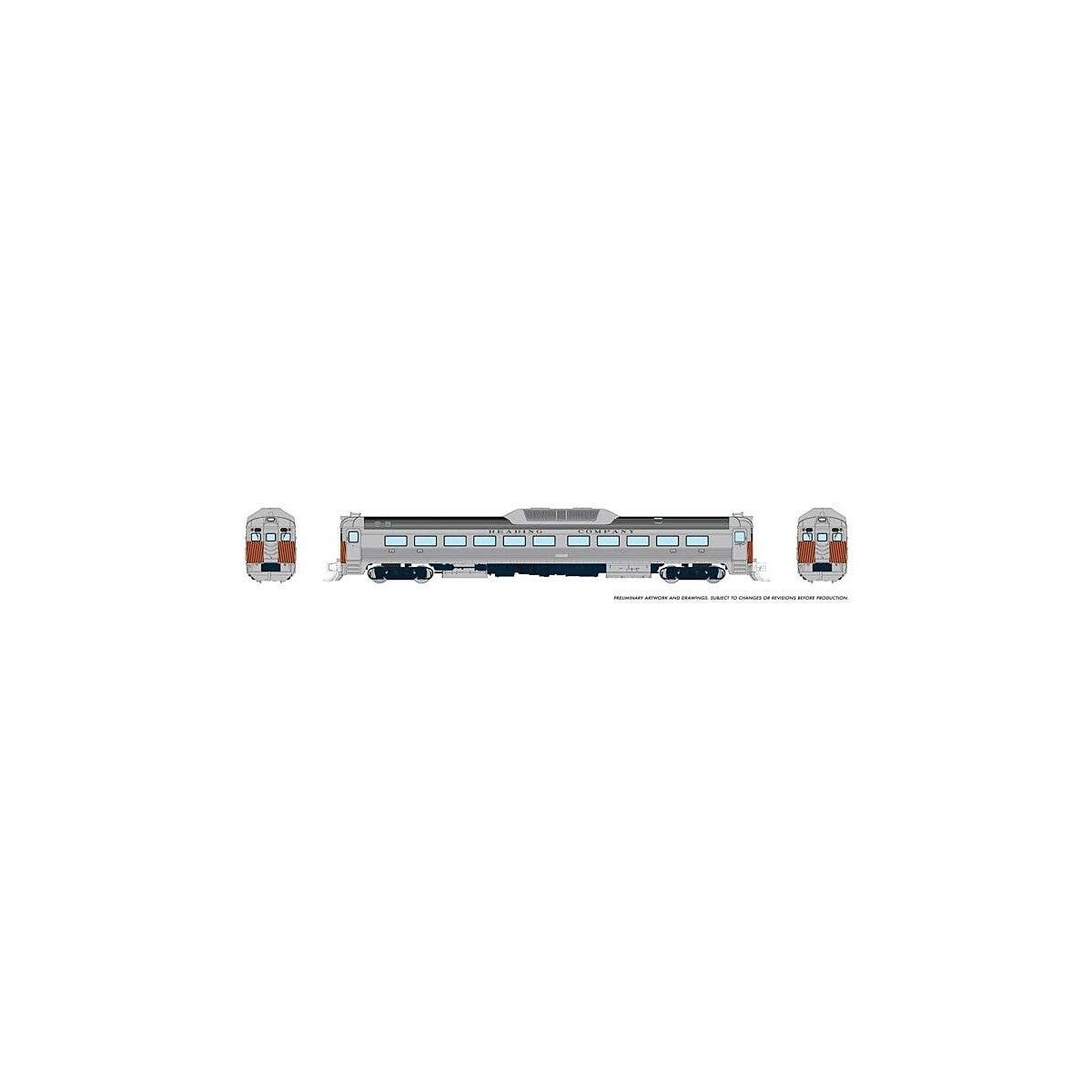 Budd RDC-1 Phase 2 - Standard DC -- Reading (silver with safety stripes), N, Rapido Trains Inc 516011