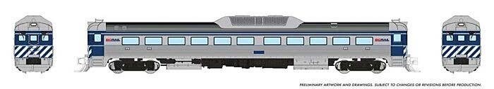 Budd RDC-1 Phase 2 - Standard DC -- BC Rail (silver, blue), N, Rapido Trains Inc 516005