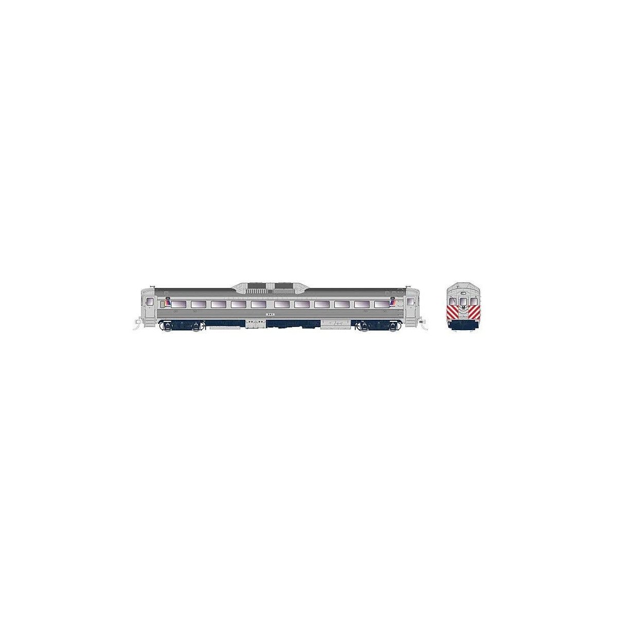 Budd RDC-1 Phase 1b - Sound and DCC -- New Jersey Transit 554 (stainless, white, red), HO, Rapido Trains Inc 16827