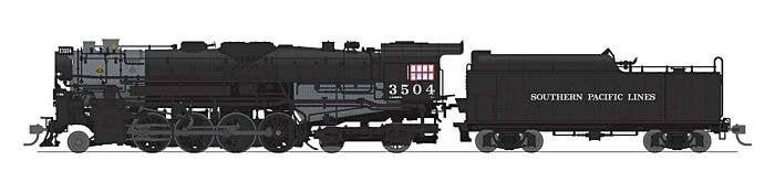 Class T1a 2-8-4 Berkshire Square Tender - Sound, DCC and Smoke - Paragon4(TM -- Southern Pacific 3504 (black, graphite, Lines Le