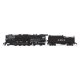 Class T1A 2-8-4 Berkshire - Standard DC - Stealth -- Santa Fe 4196 (black, graphite), HO, Broadway Limited Imports 7848